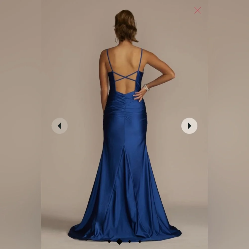 ROYAL BLUE EVENING GOWN - Picture 2 of 2